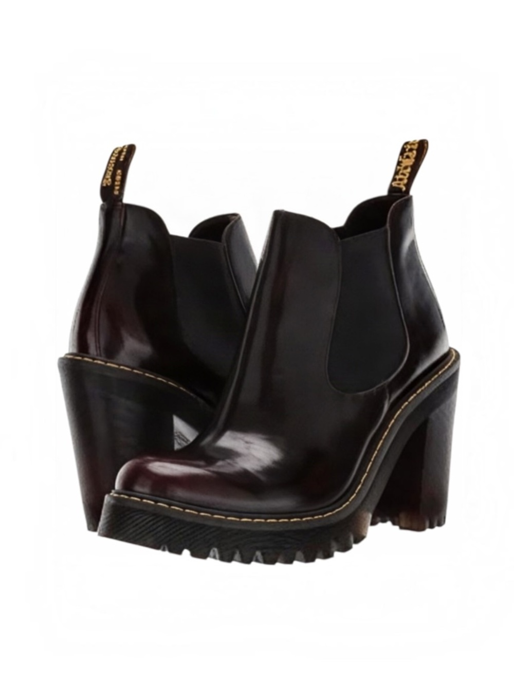 Dr. Martens Hurston Arcadia Cherry Red Leather Heeled Chelsea Boots Women’s 5